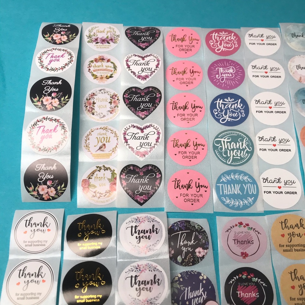 200 assorted thank you stickers 1” - Picture 11 of 14